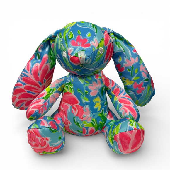Lilly Pulitzer Other - Lily Pulitzer Plush Floral Bunny Rabbit Stuffed Animal